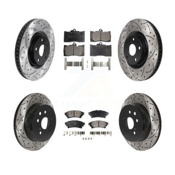 Front Rear Disc Brake Rotor Ceramic Pad Kit (6Pc) For Lexus IS300 IS350 GS350 RC350 RC300 KDT-100755