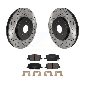 Front Coated Drill Slot Disc Brake Rotors Ceramic Pad Kit For Buick Encore Chevrolet Trax KDT-100759