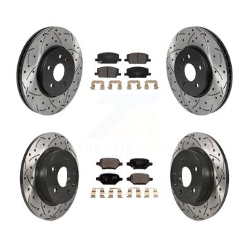 Front Rear Drilled Slot Disc Brake Rotors Ceramic Pad Kit For Buick Encore Chevrolet Trax KDT-100814