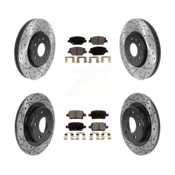 Front Rear Drill Slot Brake Rotor Ceramic Pad Kit For Chevrolet Equinox GMC Terrain Buick KDT-100815