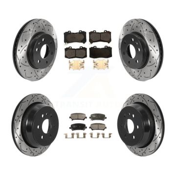 Front Rear Drill Slot Disc Brake Rotors Ceramic Pad Kit For Chevrolet Colorado GMC Canyon KDT-100819