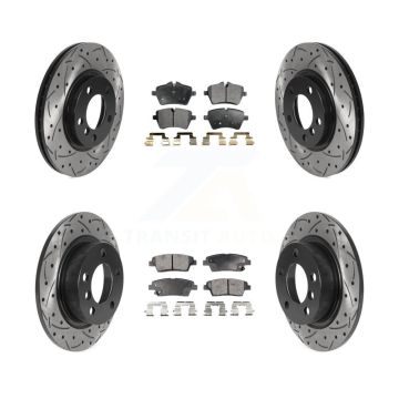 Front Rear Drill Slot Disc Brake Rotor Ceramic Pad Kit For Mini Cooper Countryman Paceman KDT-100883