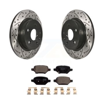 Rear Drilled Slot Brake Rotor & Ceramic Pad Kit For 2018-2022 Buick Encore Chevrolet Trax KDT-100904