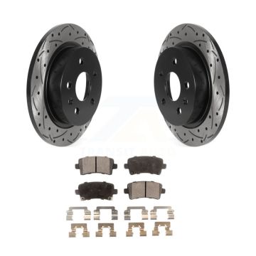 Rear Drilled Slot Brake Rotor & Ceramic Pad Kit For Chevrolet Malibu Buick Regal LaCrosse KDT-100905