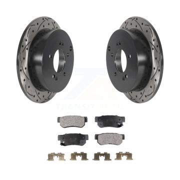 Rear Drill Slot Disc Brake Rotor Ceramic Pad Kit For Hyundai Tucson Kia Sportage Santa Fe KDT-100919