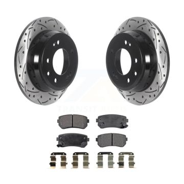 Rear Drill Slot Disc Brake Rotors Ceramic Pad Kit For Hyundai Elantra Tucson Kia Sportage KDT-100942