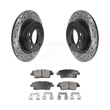 Rear Coat Drill Slot Disc Brake Rotors Ceramic Pad Kit For Mini Cooper Countryman Paceman KDT-100944