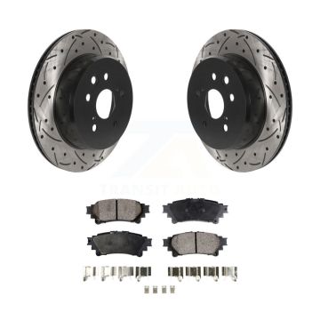 Rear Drill Slot Brake Rotor Ceramic Pad Kit For Lexus IS300 IS350 GS350 RC350 RC300 GS300 KDT-100946