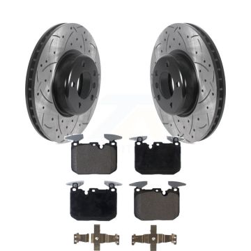 Front Drill Slot Brake Rotor Ceramic Pad Kit For BMW 328i xDrive 330i 320i 435i 440i 228i KDT-100987
