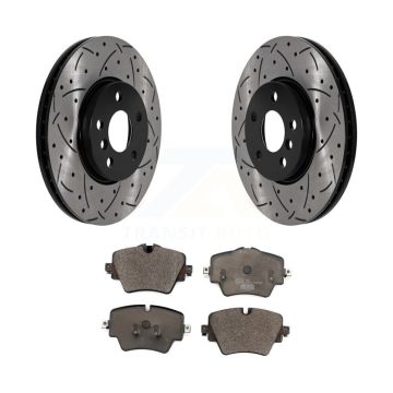 Front Coat Drill Slot Disc Brake Rotor Ceramic Pad Kit For Mini Cooper Countryman Clubman KDT-101030