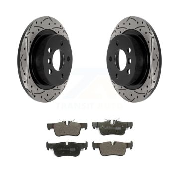Rear Drilled Slot Brake Rotor & Ceramic Pad Kit For Mini Cooper Countryman Clubman BMW i3 KDT-101057