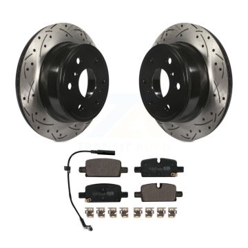 Rear Drill Slot Brake Rotor Ceramic Pad Kit For GMC Sierra 1500 With Manual Parking KDT-101069