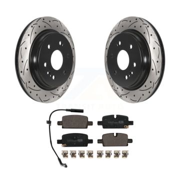 Rear Drill Slot Brake Rotor Ceramic Pad Kit For GMC Chevrolet Silverado 1500 Sierra Yukon KDT-101090