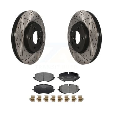 Front Drilled Slot Brake Rotors Ceramic Pad Kit For Chevrolet Trailblazer Buick Encore GX KDT-101245