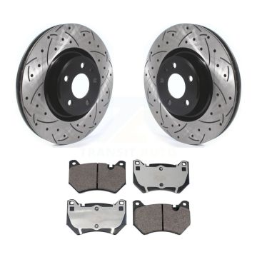 Front Coated Drilled Slotted Disc Brake Rotors And Ceramic Pads Kit For Audi Q5 Sportback KDT-101250
