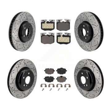 Front Rear Disc Brake Rotor & Ceramic Pad Kit (6Pc) For BMW 530e xDrive 640i Gran Turismo KDT-101274
