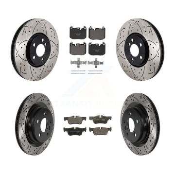 Front Rear Drill Slot Disc Brake Rotor Ceramic Pad Kit For Mini Cooper Countryman Clubman KDT-101355