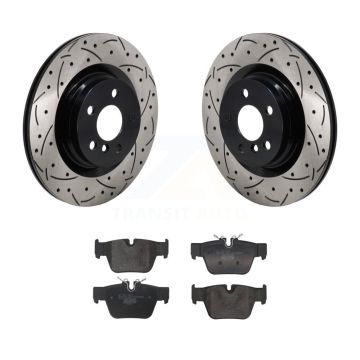 Rear Drill Slot Brake Rotors Ceramic Pad Kit For Mini Cooper Countryman BMW X2 M235i Gran KDT-101421