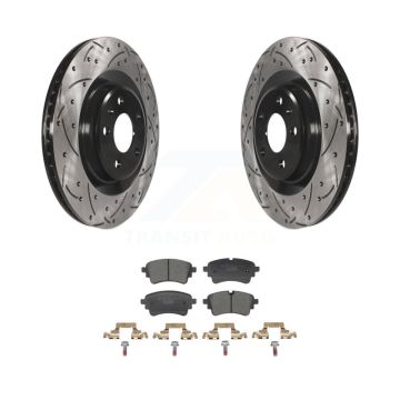 Rear Drill Slot Brake Rotor Ceramic Pad Kit For Audi Q5 Sportback A5 A4 Quattro S5 SQ5 S4 KDT-101424