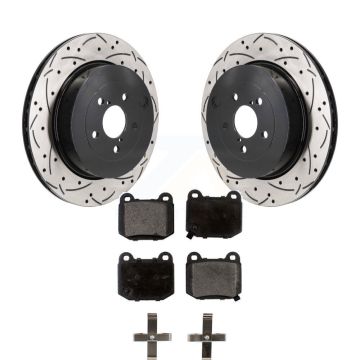 Rear Drilled Slot Brake Rotor Ceramic Pad Kit For Subaru BRZ Toyota 86 With Brembo Brakes KDT-101442