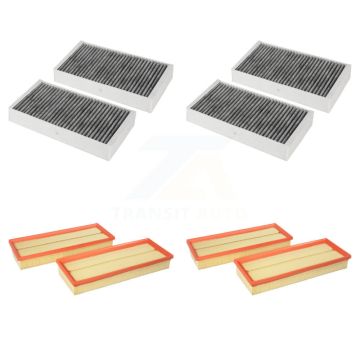 2x Air + 2x Cabin Filter (4 Total) Kit For Mercedes-Benz ML350 R350 GL450 GL550 ML550 KFL-100520