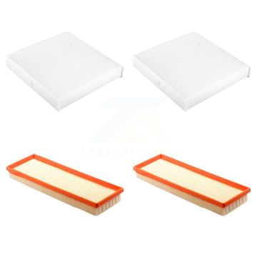 2x Air + 2x Cabin Filter (4 Total) Kit For 12-17 Fiat 500 1.4L with Naturally Aspirated KFL-100730
