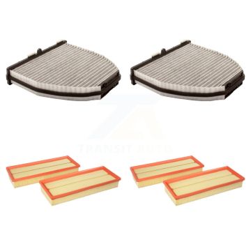 2x Air + 2x Cabin Filter (4 Total) Kit For Mercedes-Benz GLK350 C300 C350 C250 E350 C230 KFL-100736