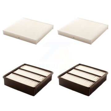 2x Air + 2x Cabin Filter (4 Total) Kit For 11 Mitsubishi Lancer Turbocharged Length 215mm KFL-100753