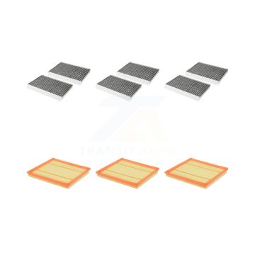 3x Air + 3x Cabin Filter (6 Total) Kit For BMW 535i xDrive GT 640i Gran Coupe 740Li 740Ld KFL-100978