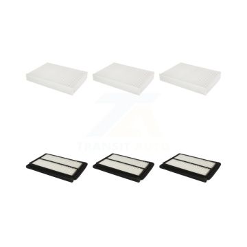 3x Air + 3x Cabin Filter (6 Total) Kit For Nissan Rogue Sport Qashqai KFL-101007