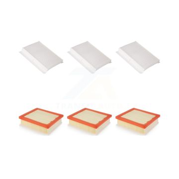 3x Air + 3x Cabin Filter (6 Total) Kit For Jeep Compass Renegade Fiat 500X KFL-101024