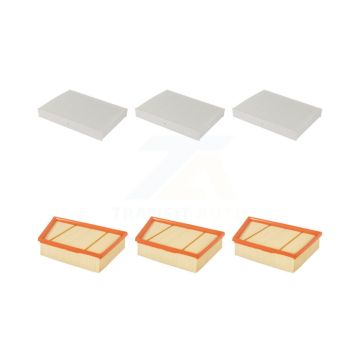 3x Air + 3x Cabin Filter (6 Total) Kit For Land Rover Range Evoque Discovery Sport LR2 KFL-101038