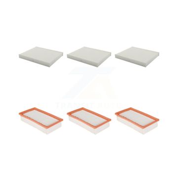 3x Air + 3x Cabin Filter (6 Total) Kit For Kia Rio Hyundai Accent KFL-101043