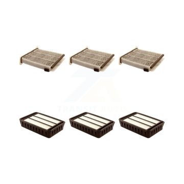3x Air + 3x Cabin Filter (6 Total) Kit For 2008 Mitsubishi Outlander Lancer KFL-101075