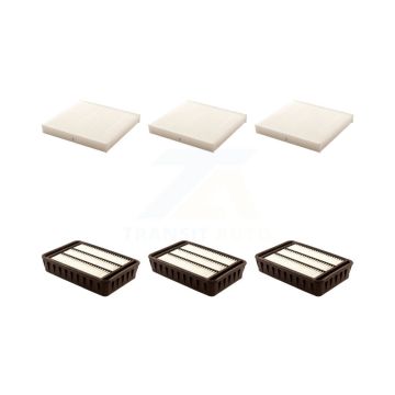 3x Air + 3x Cabin Filter (6 Total) Kit For Mitsubishi Lancer Outlander Sport RVR KFL-101076