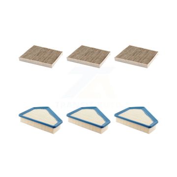 3x Air + 3x Cabin Filter (6 Total) Kit For Cadillac CTS KFL-101153