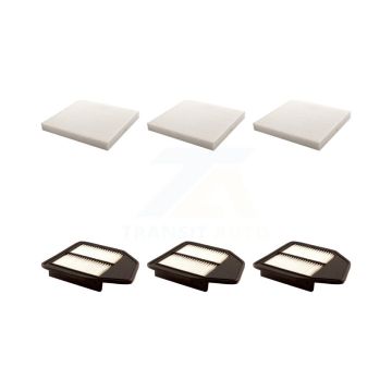 3x Air + 3x Cabin Filter (6 Total) Kit For Honda Accord Crosstour 2.4L KFL-101175