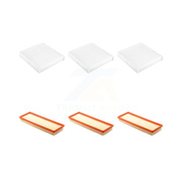 3x Air + 3x Cabin Filter (6 Total) Kit For 12-17 Fiat 500 1.4L with Naturally Aspirated KFL-101198