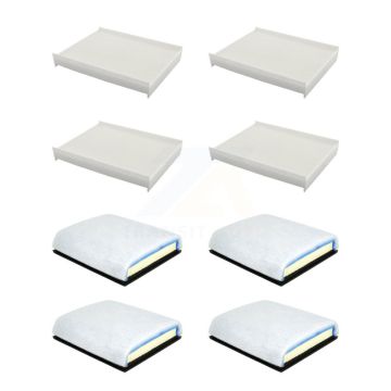4x Air + 4x Cabin Filter (8 Total) Kit For Ford F-350 Super Duty F-250 F-450 F-550 F-600 KFL-101450