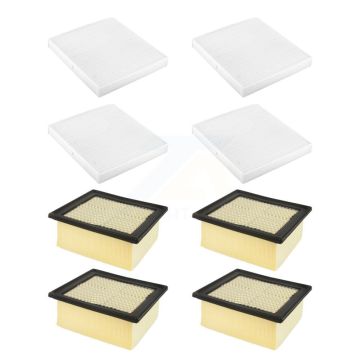 4x Air + 4x Cabin Filter (8 Total) Kit For 2009 Dodge Ram 2500 5.9L 4" Pleat KFL-101879