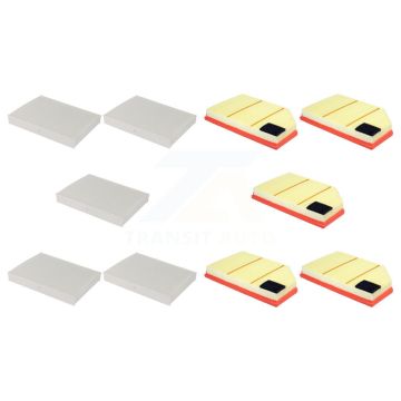 5x Air + 5x Cabin Filter (10 Total) Kit For Volvo XC60 S60 V60 S80 Cross Country XC70 KFL-101930