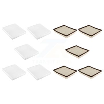 5x Air + 5x Cabin Filter (10 Total) Kit For 2009 Dodge Ram 2500 5.9L 2" Pleat KFL-102143