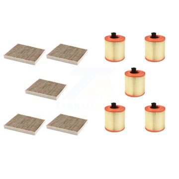 5x Air + 5x Cabin Filter (10 Total) Kit For Chevrolet Cruze Cadillac ATS KFL-102193