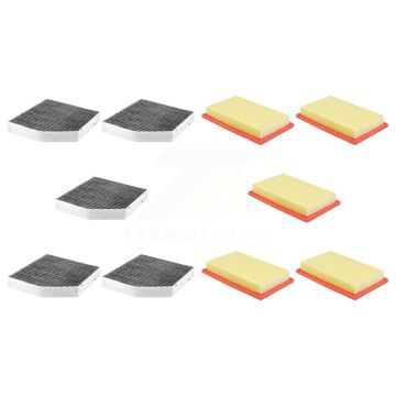 5x Air + 5x Cabin Filter (10 Total) Kit For Mercedes-Benz C300 GLC300 GLC350e Five-Sided KFL-102428