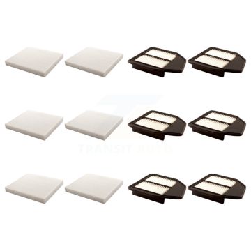 6x Air + 6x Cabin Filter (12 Total) Kit For Honda Accord Crosstour 2.4L KFL-102504