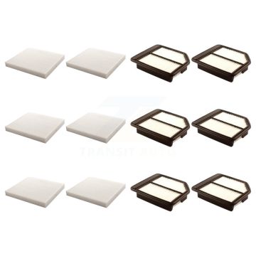 6x Air + 6x Cabin Filter (12 Total) Kit For Honda Civic KFL-102516