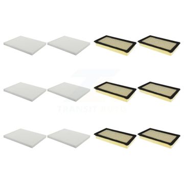 6x Air + 6x Cabin Filter (12 Total) Kit For 2016 Lincoln MKX 3.7L Old Body Style KFL-102551