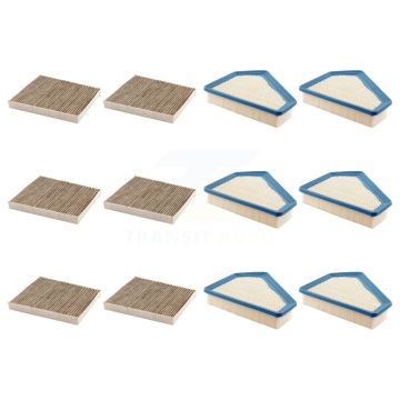 6x Air + 6x Cabin Filter (12 Total) Kit For Cadillac CTS KFL-102584