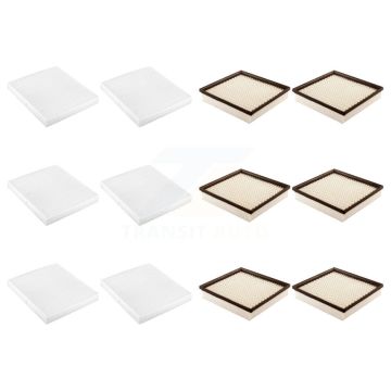 6x Air + 6x Cabin Filter (12 Total) Kit For Dodge Journey Chrysler 200 Avenger 3.6L KFL-102618
