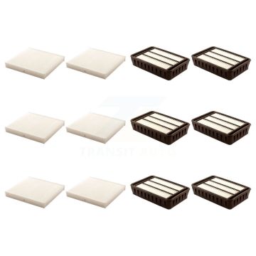6x Air + 6x Cabin Filter (12 Total) Kit For Mitsubishi Lancer Outlander Sport RVR KFL-102637